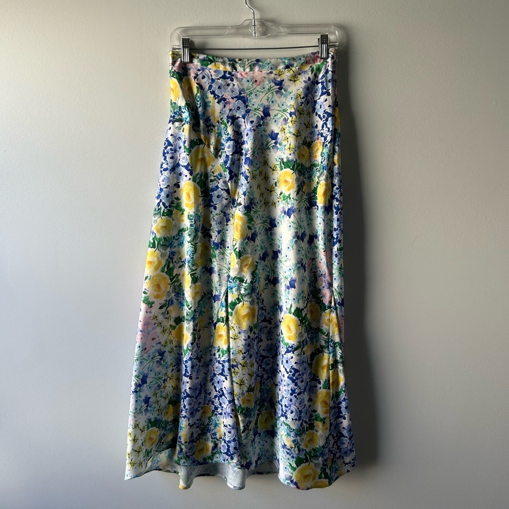 Zara floral printed midi/maxi skirt